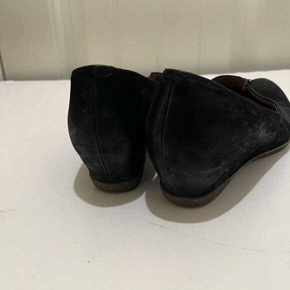 Dansko Womens Liliana Clog Size 38 7.5 Black Nubuck Low Wedge Slip On Work Shoe - Picture 5 of 10